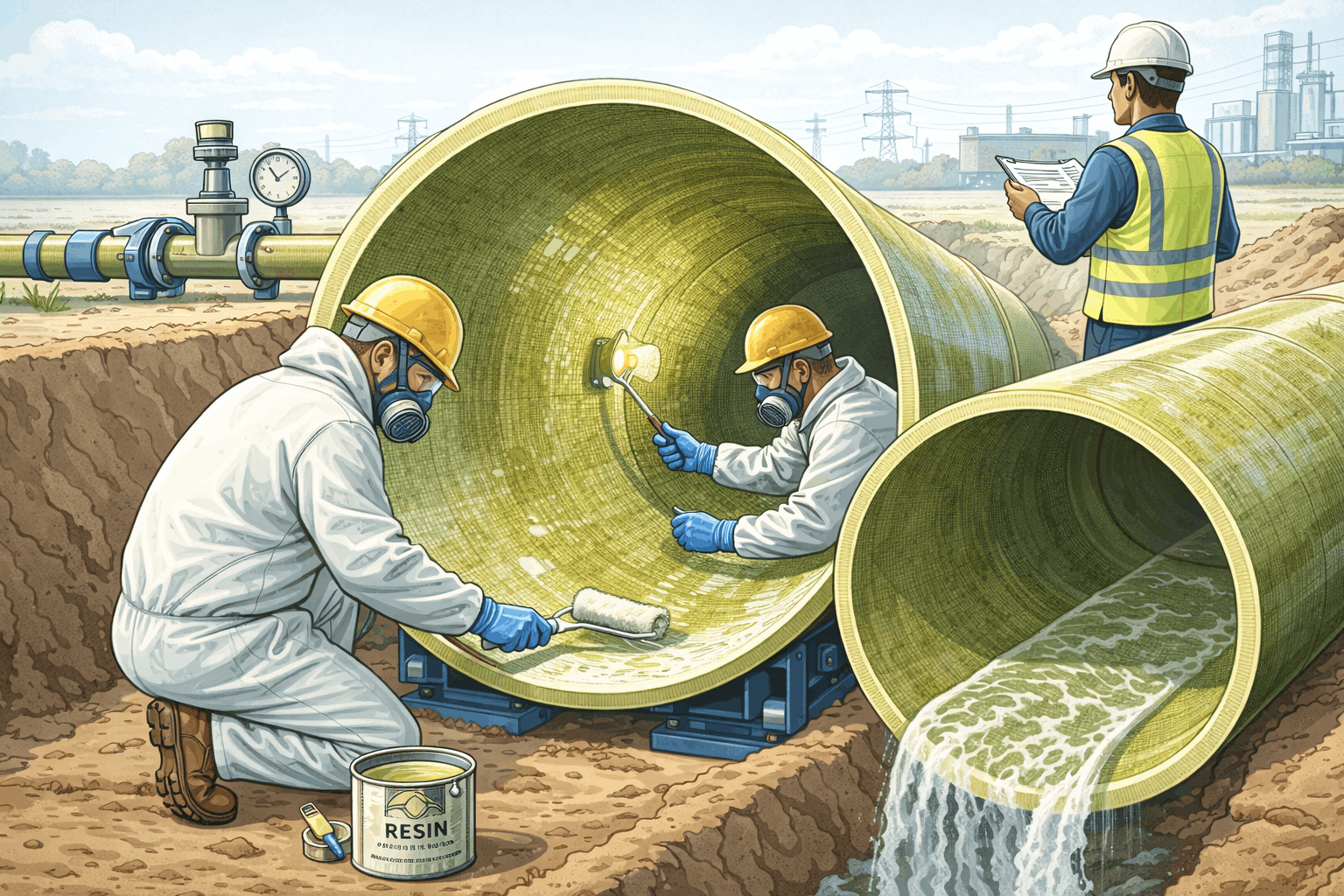 CTP Boru İç – Dış Laminasyonu ve Devreye Alma